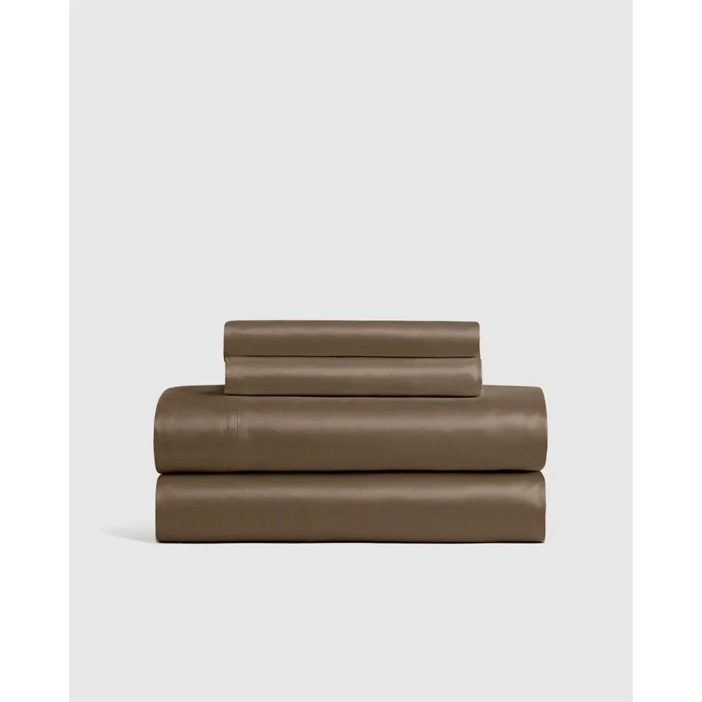 Quince Bamboo Sheet Set Full Walnut Organic Bamboo 300TC Cooling NWT $124 Retail